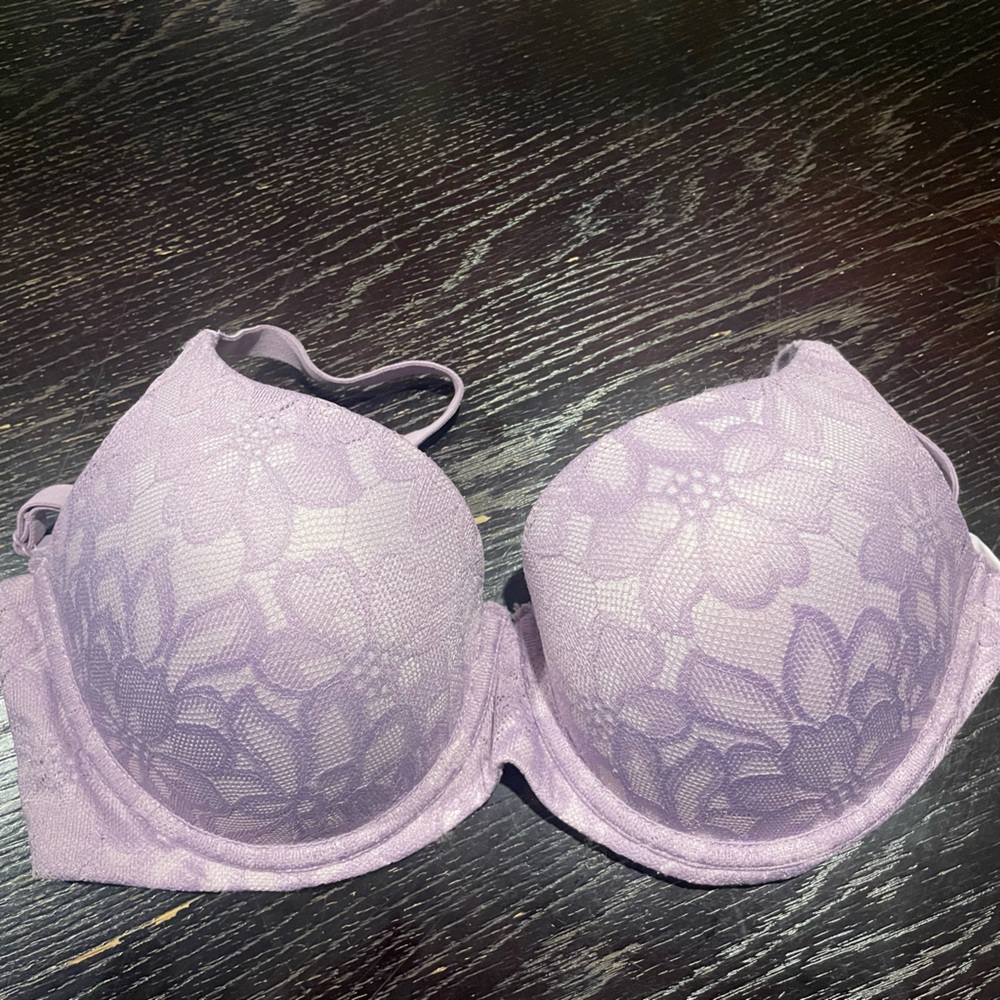 Purple Lace Push-Up Bra